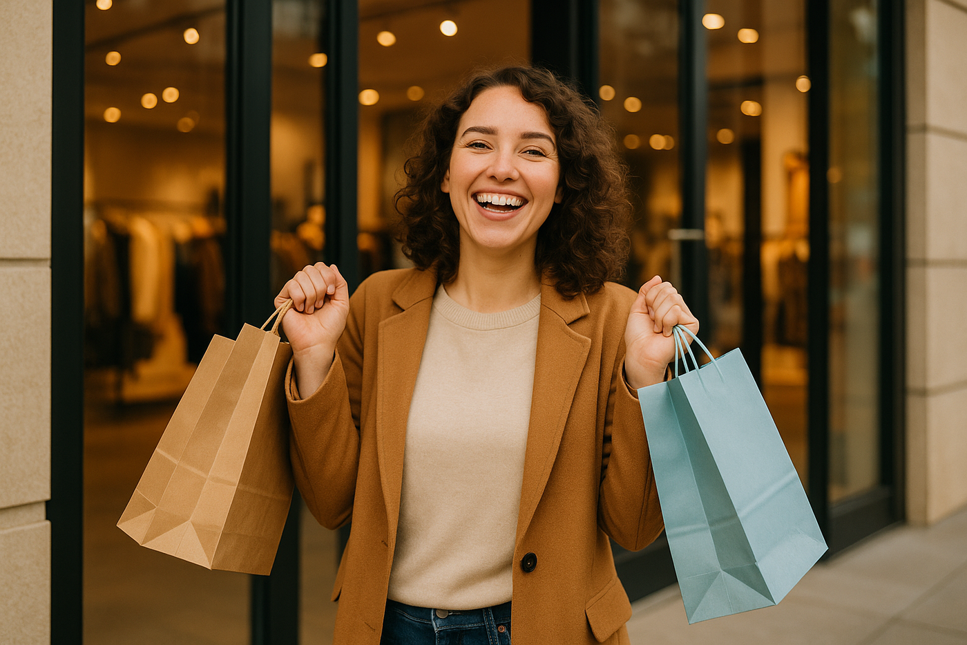 Client satisfait après achat 